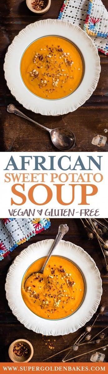 This vegan African sweet potato soup is hot, spicy and packed with flavour | Nusde #soup #vegan #glutenfree