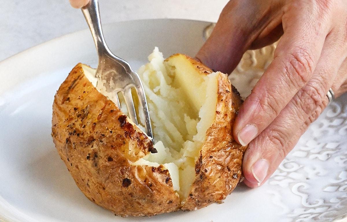 sliced baked potato