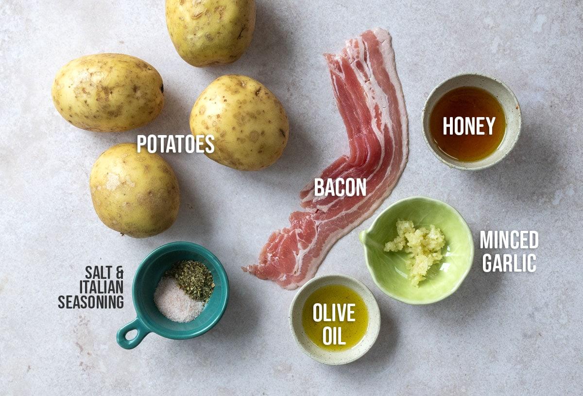 air fryer honey bacon potatoes ingredients
