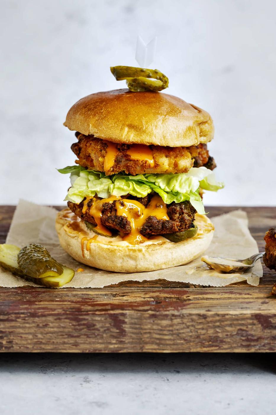 Buttermilk fried chicken sandwich using air fryer chicken