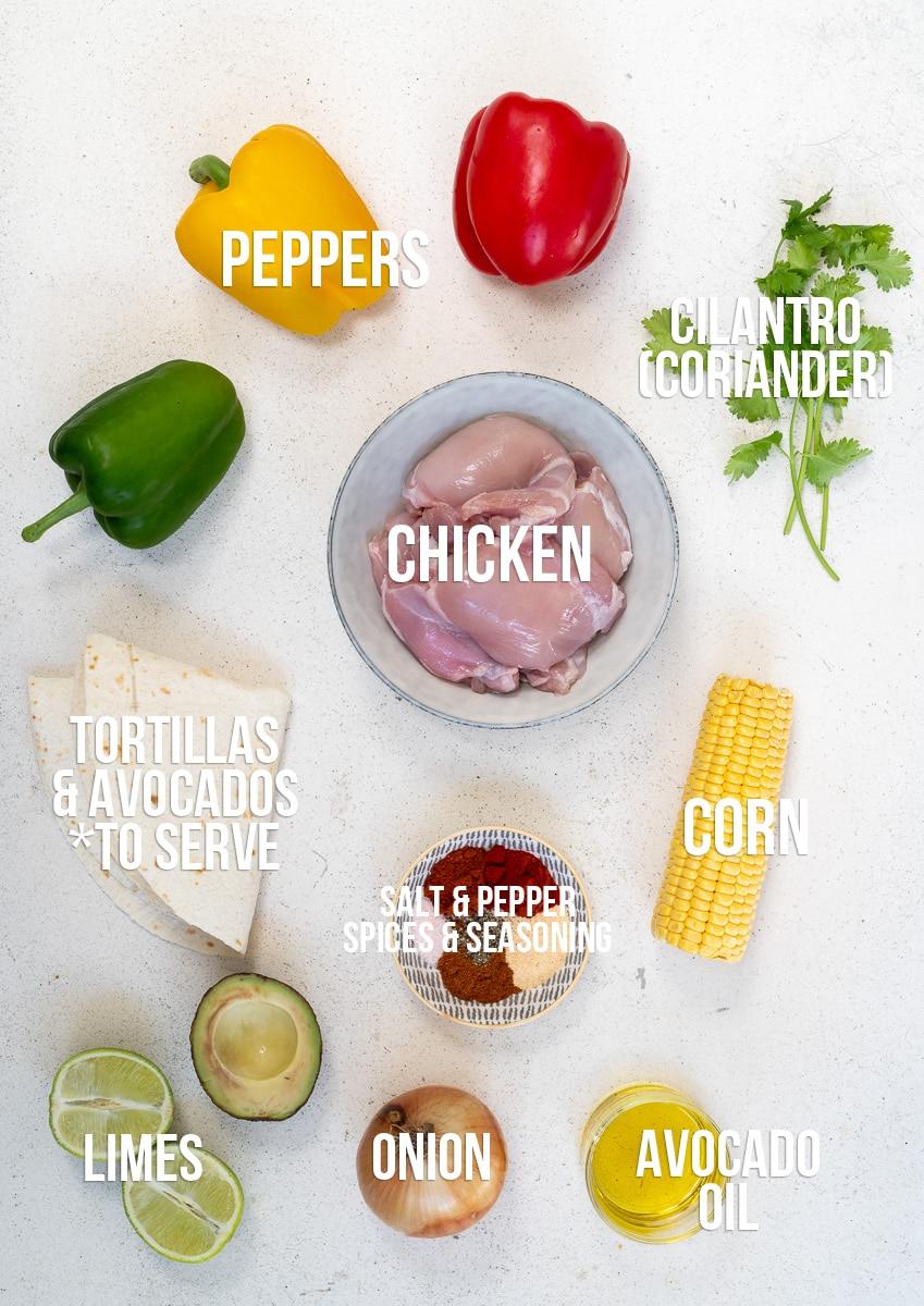 chicken fajitas ingredients