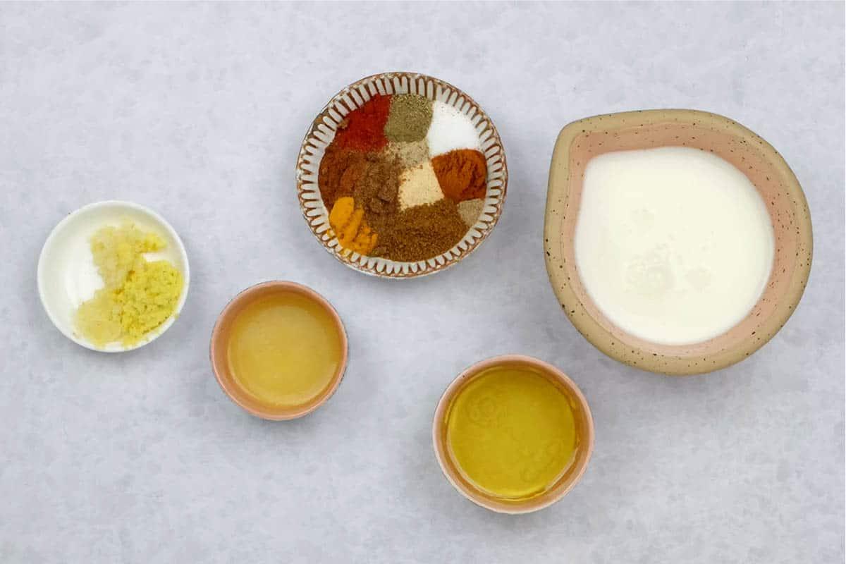 Ingredients for Sharwama marinade