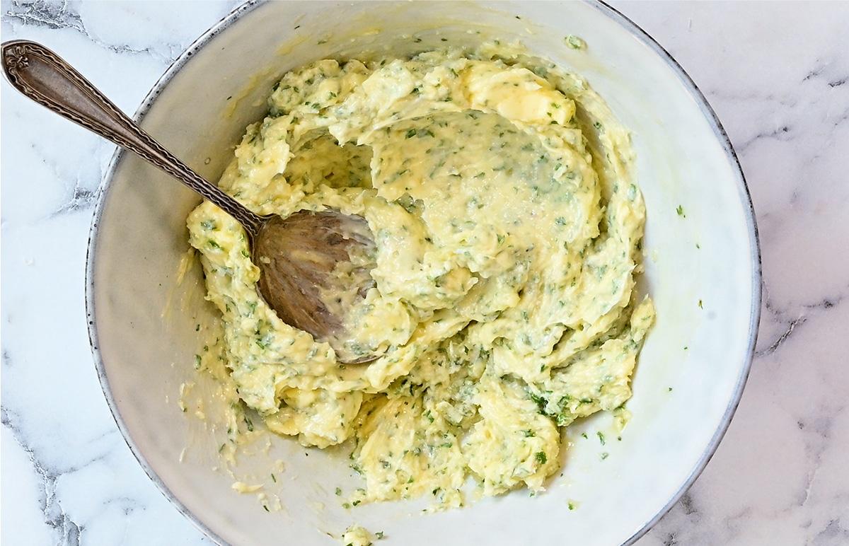 garlic butter in a bowl