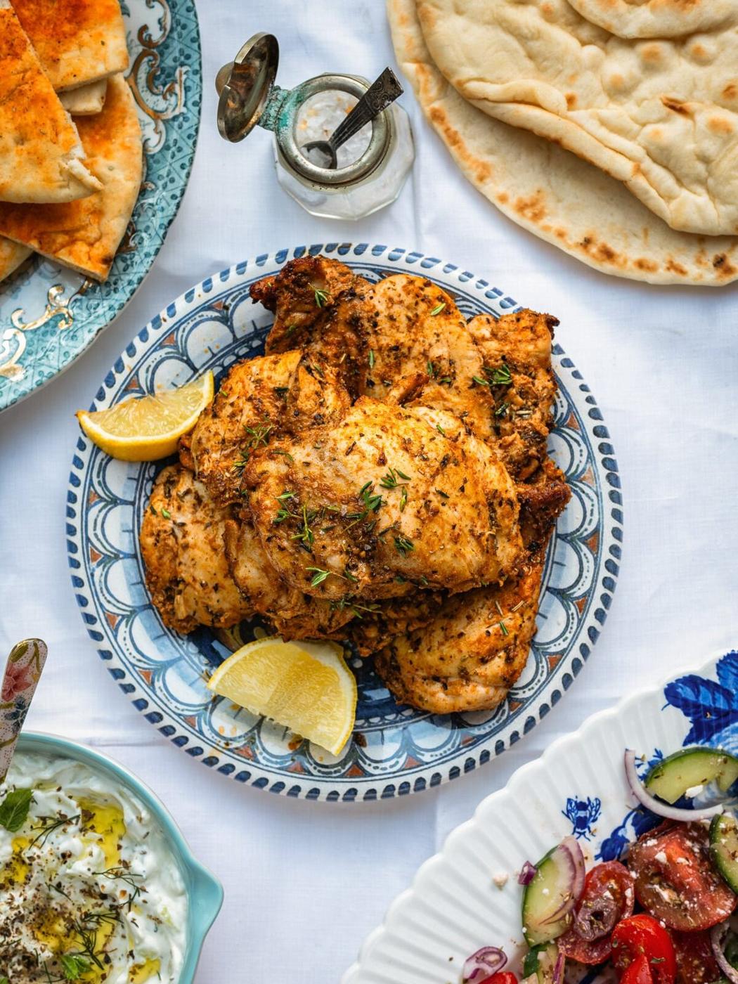 Air Fryer Greek Chicken Thighs