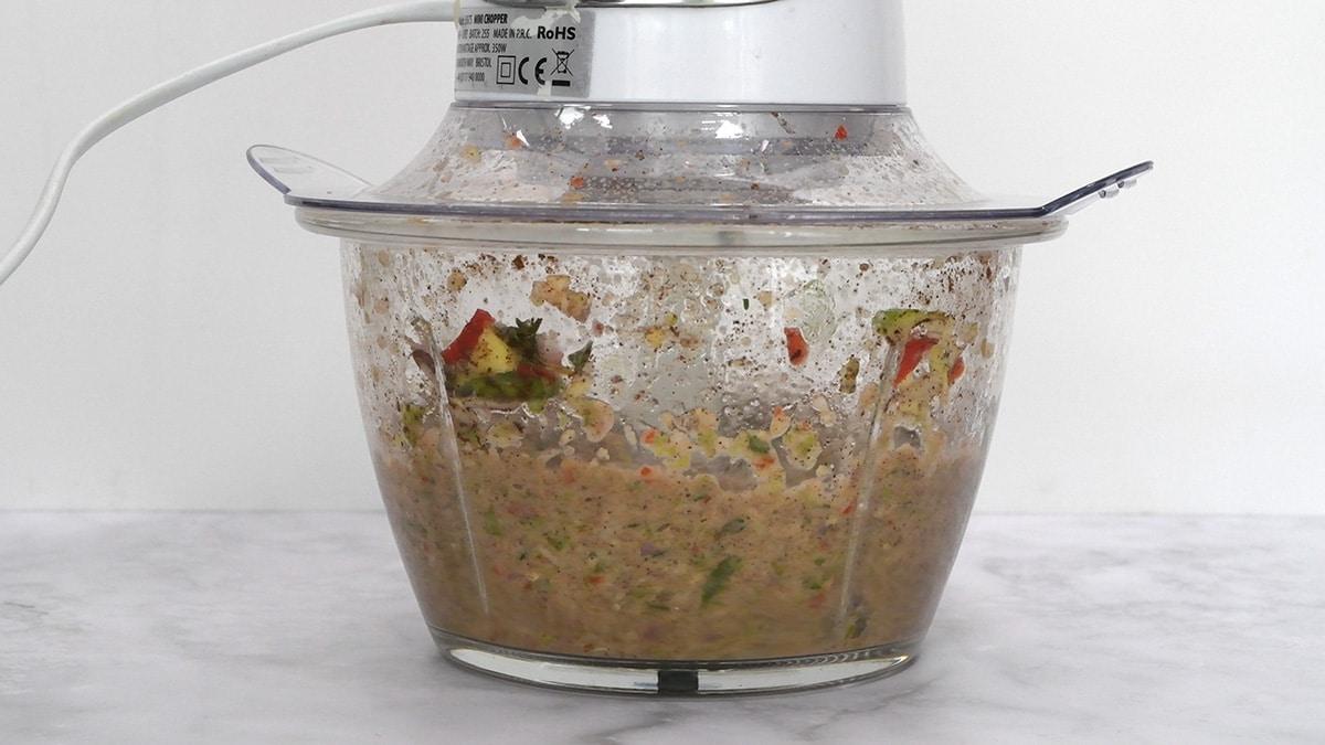 making jerk marinade in a mini food processor