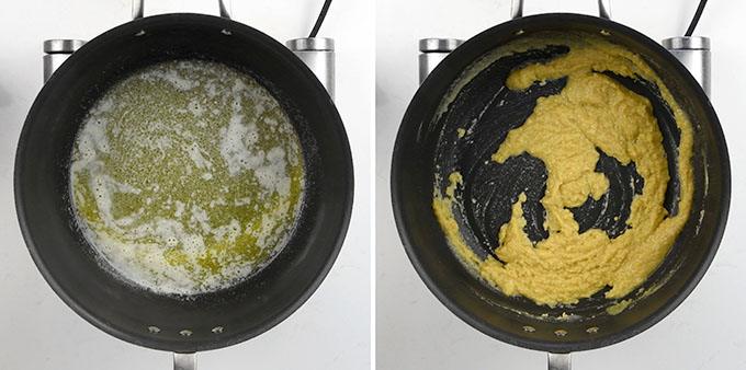 making béchamel sauce