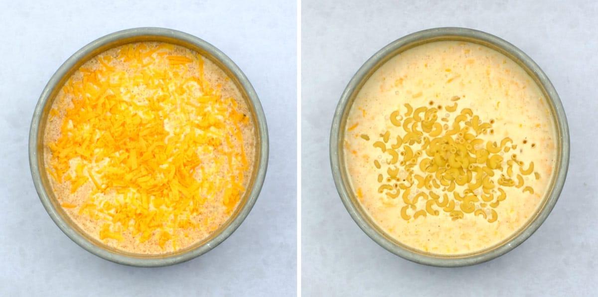 macaroni and cheese collage