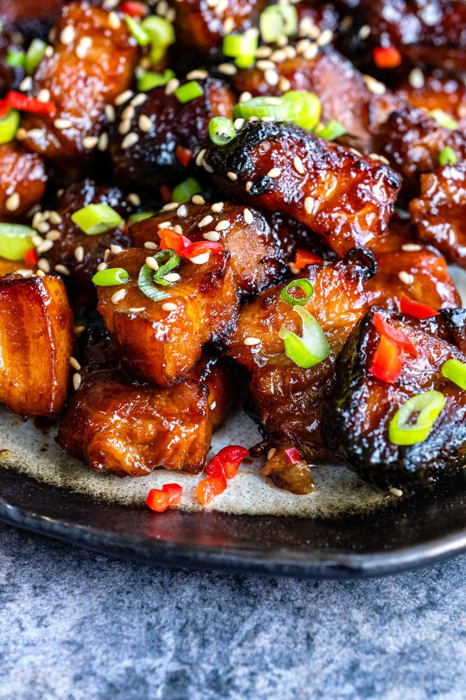 Air Fryer Pork Belly Bites