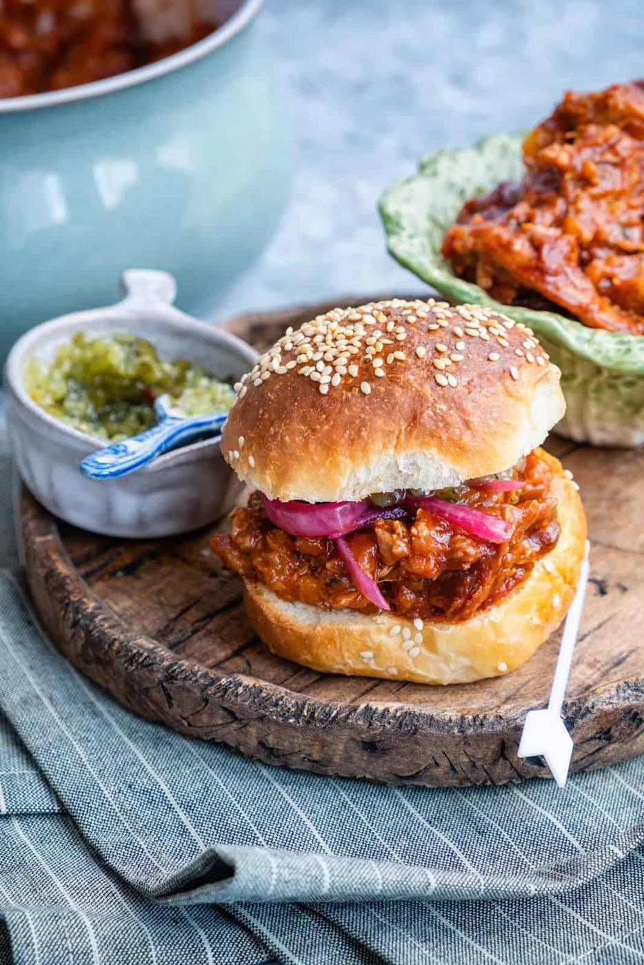 Pulled pork in a slider