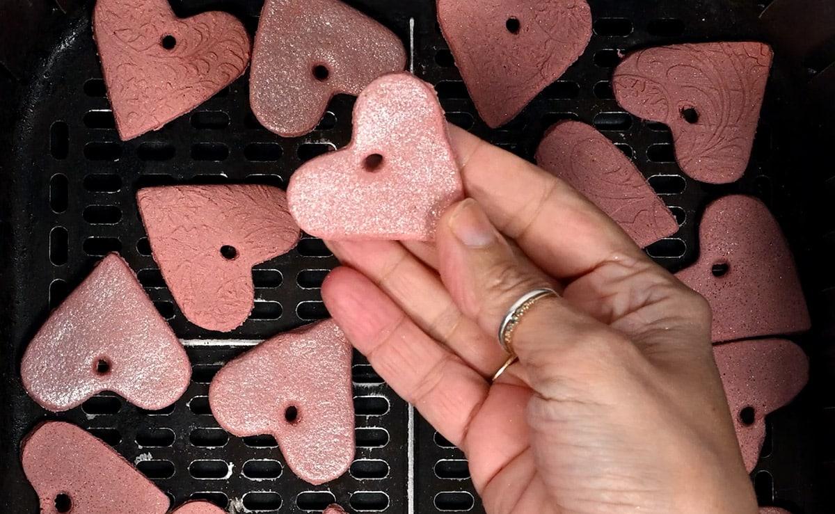 air fryer salt dough hearts