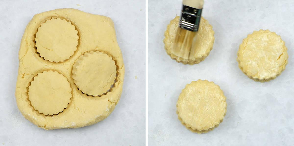 cutting out scones collage