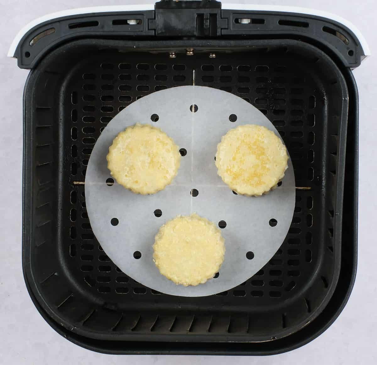 Scones in an Air Fryer basket