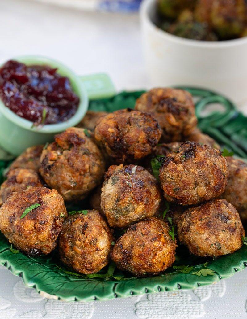 Air Fryer Stuffing Balls