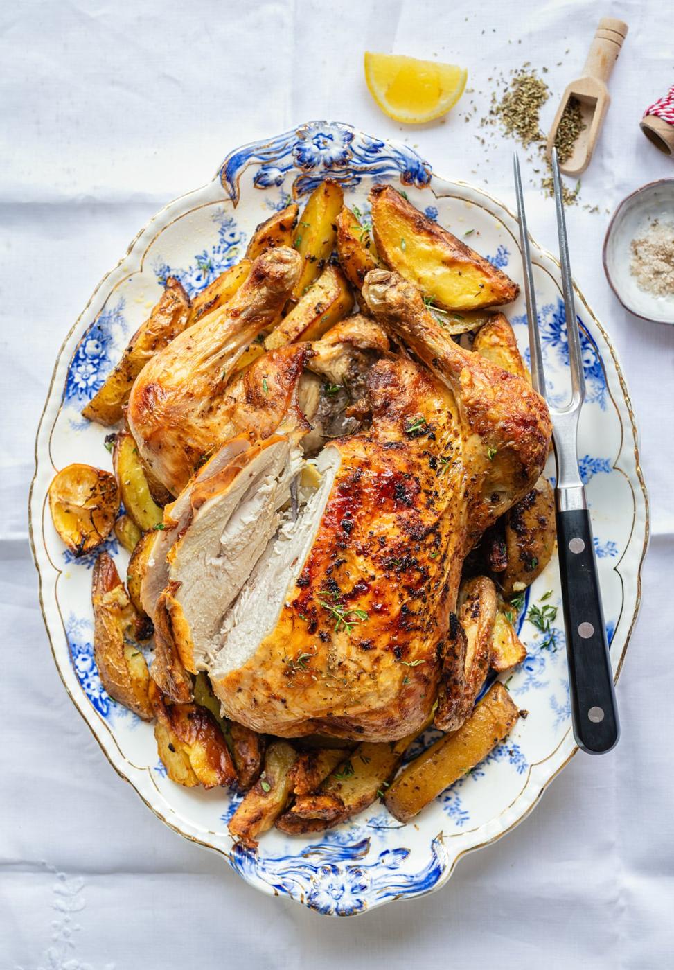 Air Fryer Whole Chicken – Greek Style!