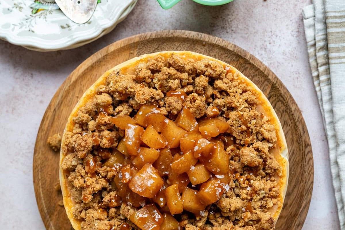 Apple Crumble Cheesecake (Oven or Air Fryer!)