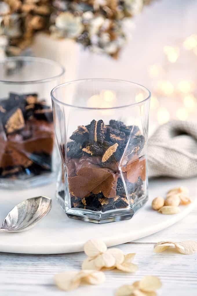 Five ingredient chocolate peanut butter mousse