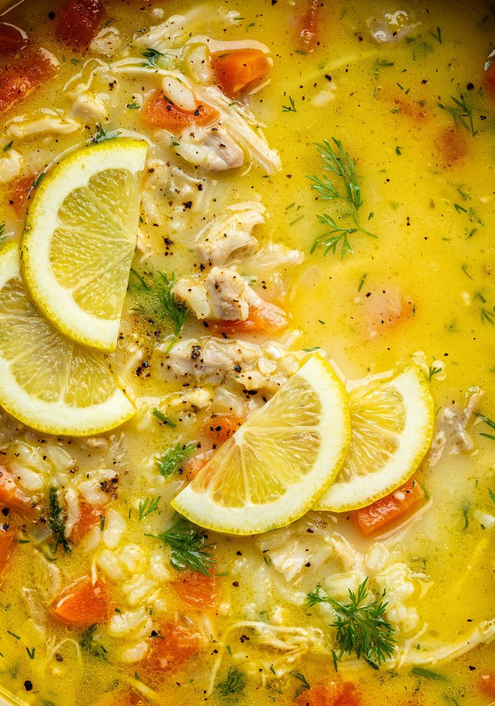 Avgolemono Soup Recipe (Greek Chicken and Rice Soup)