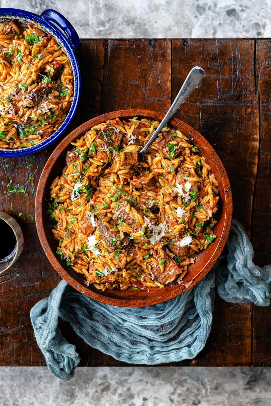 Beef Giouvetsi (Greek Beef Stew with Orzo)