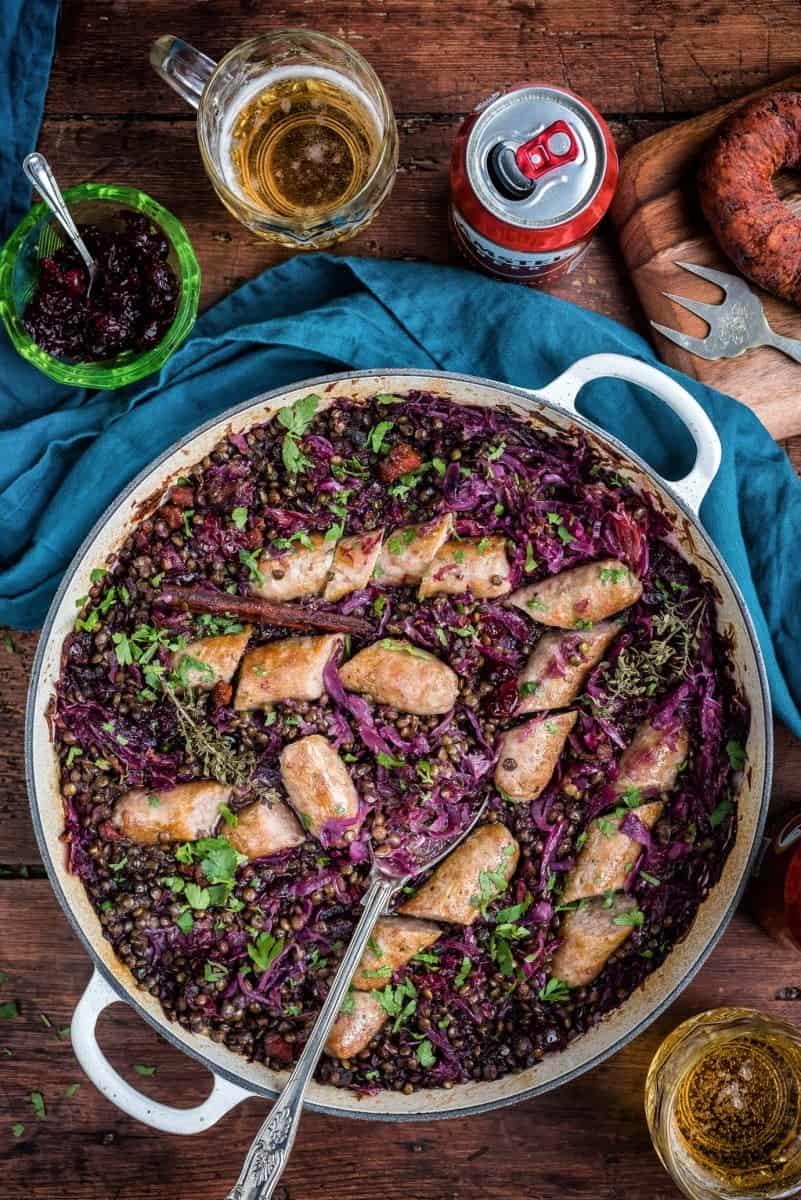 Sausage, Lentil and Cabbage Stew