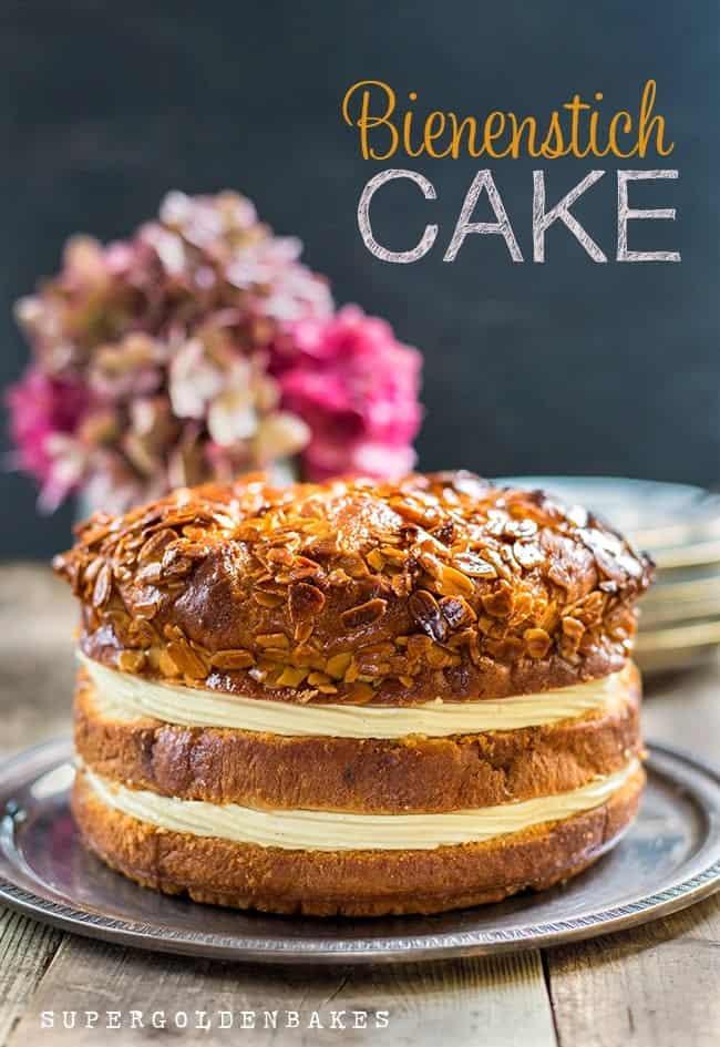 Bee sting cake with custard filling