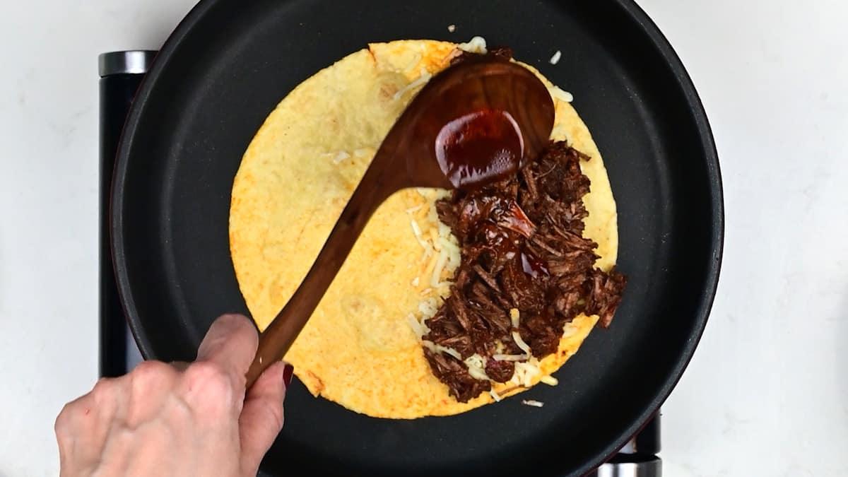 Making birria tacos