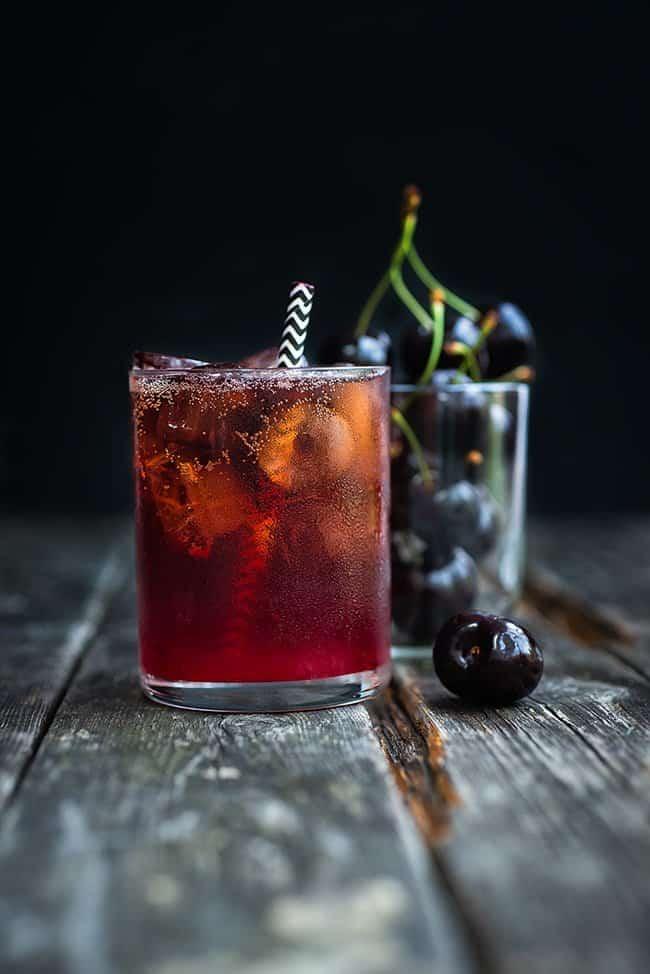 Black Cherry Bourbon Cola Smash