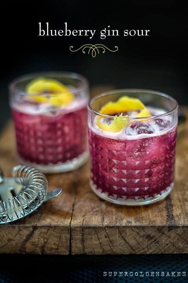 Blueberry Gin Sour
