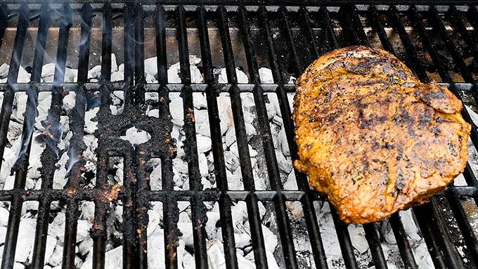 Two zone cooking on a barbecue