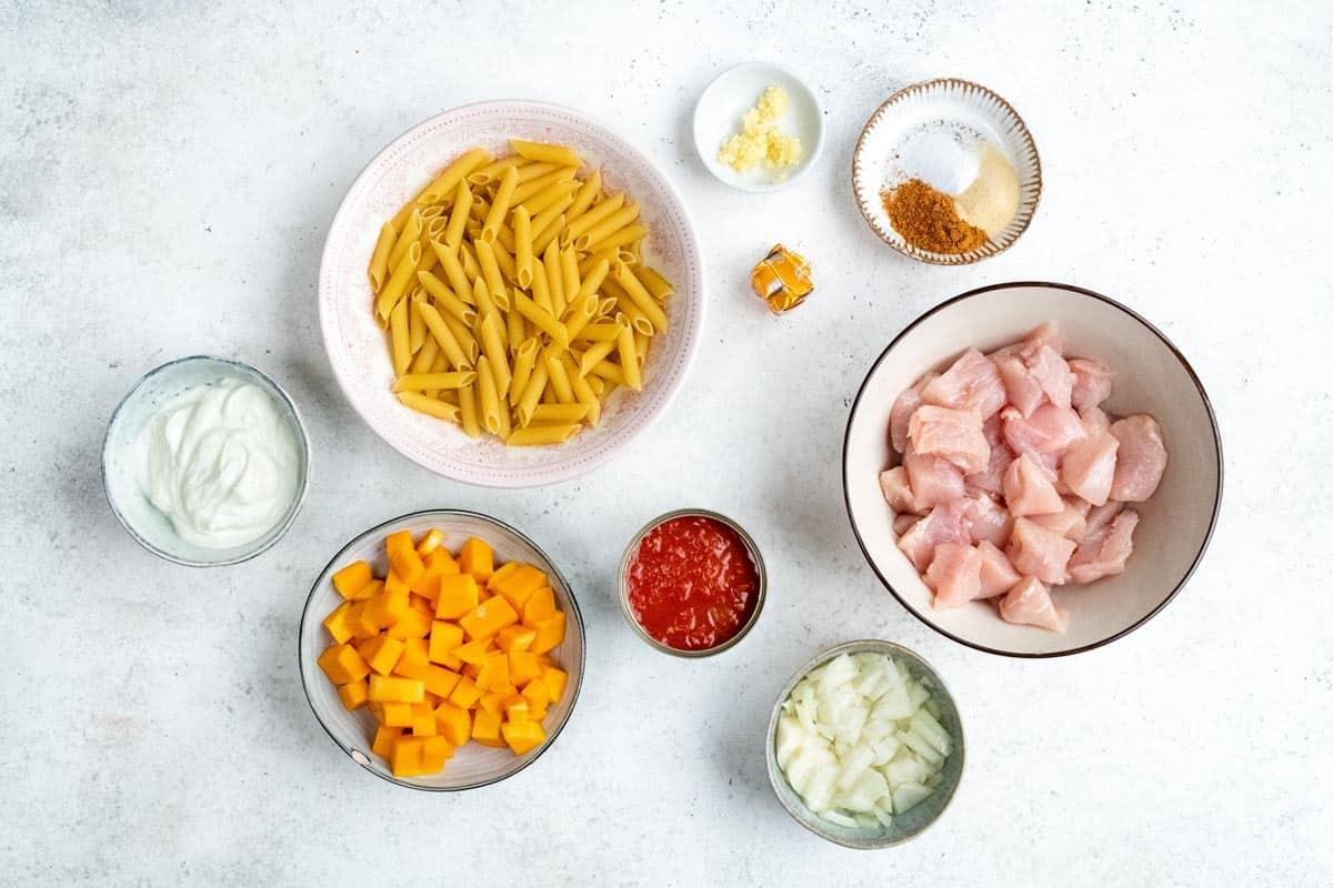 Cajun Chicken Pasta ingredients