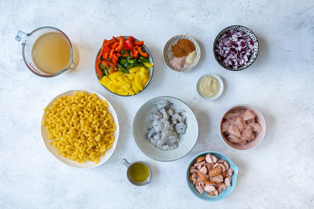 Jambalaya Pasta ingredients