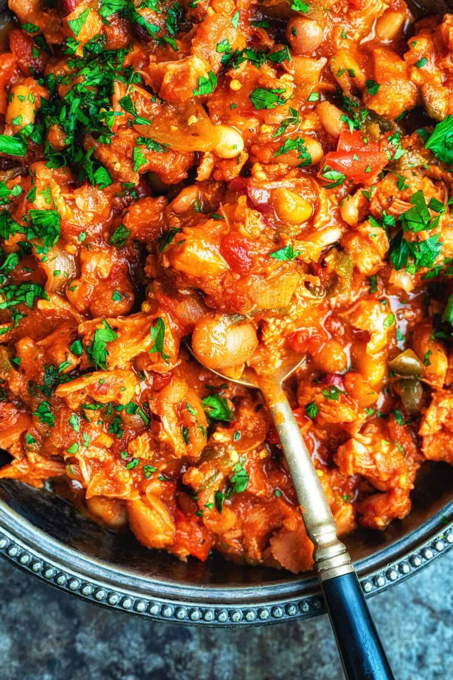 Close up on Slimming World Campfire stew in a bowl