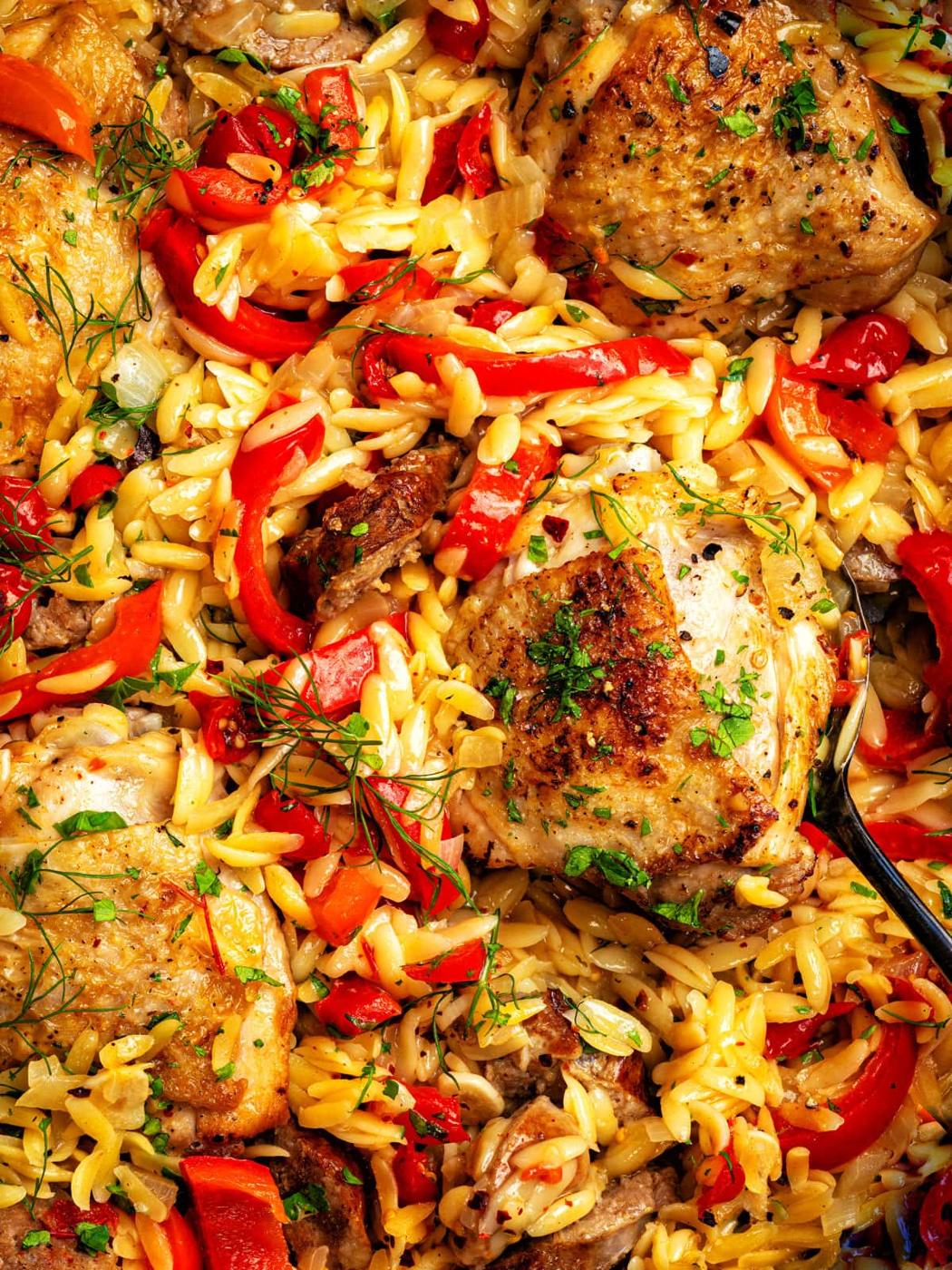 One Pot Chicken Scarpariello Orzo