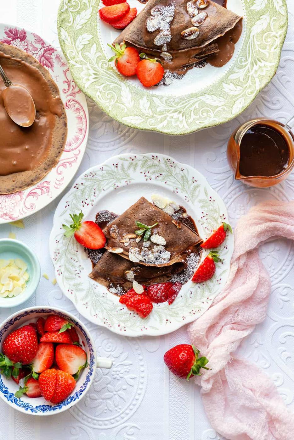 Chocolate Crêpes with Amarula and Berries