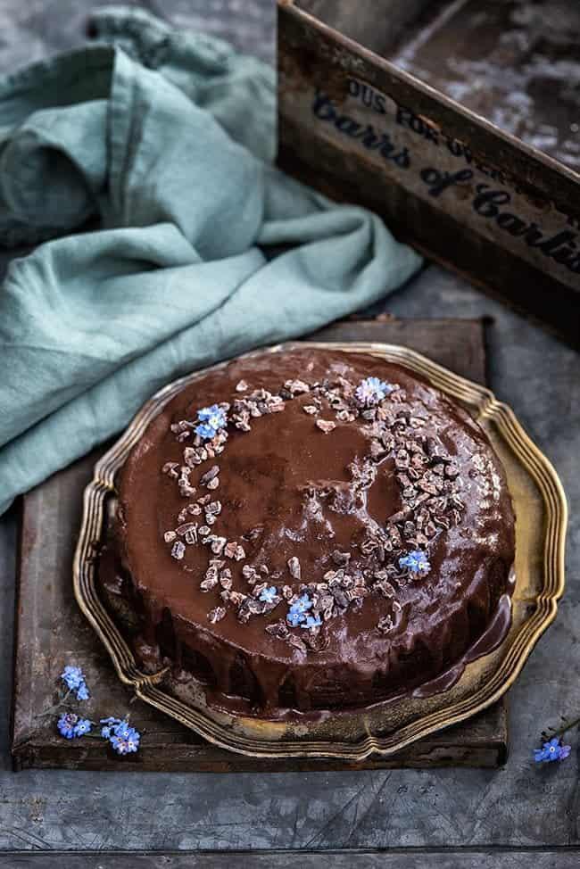 Chocolate, date and coffee cake