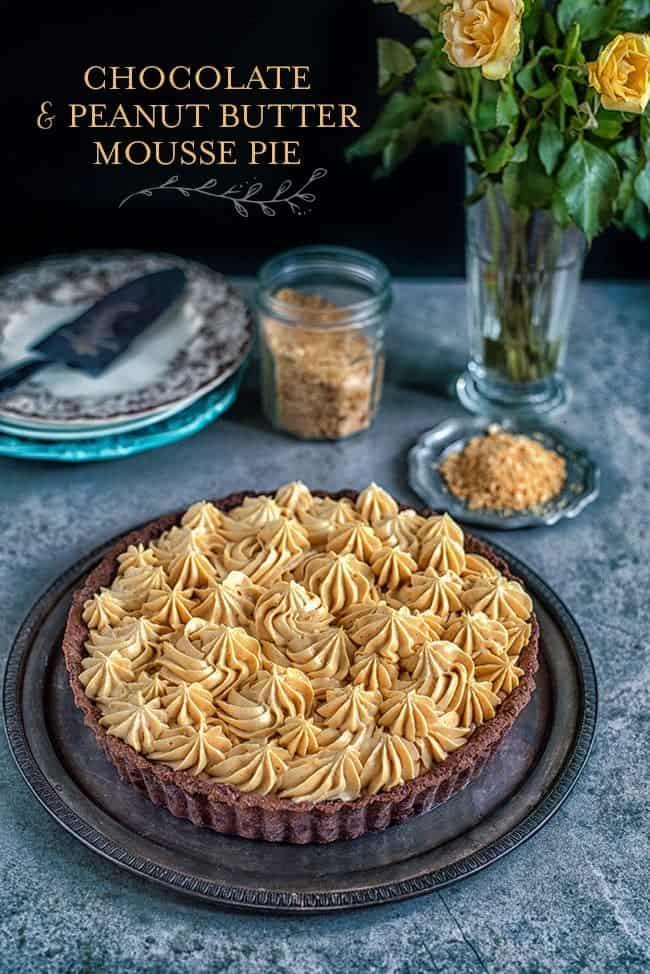 Chocolate & Peanut Butter Mousse Pie