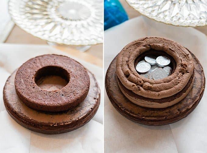 Chocolate Pinata Cake with Chocolate, Chestnut and Mascarpone frosting