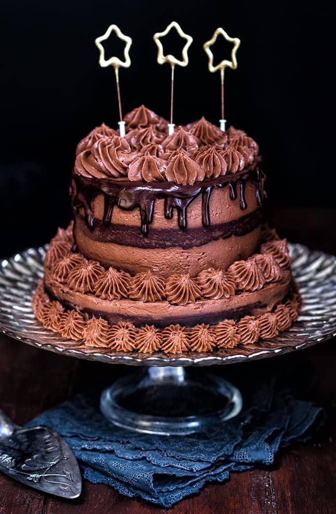 Chocolate Pinata Cake with Chocolate, Chestnut and Mascarpone frosting.