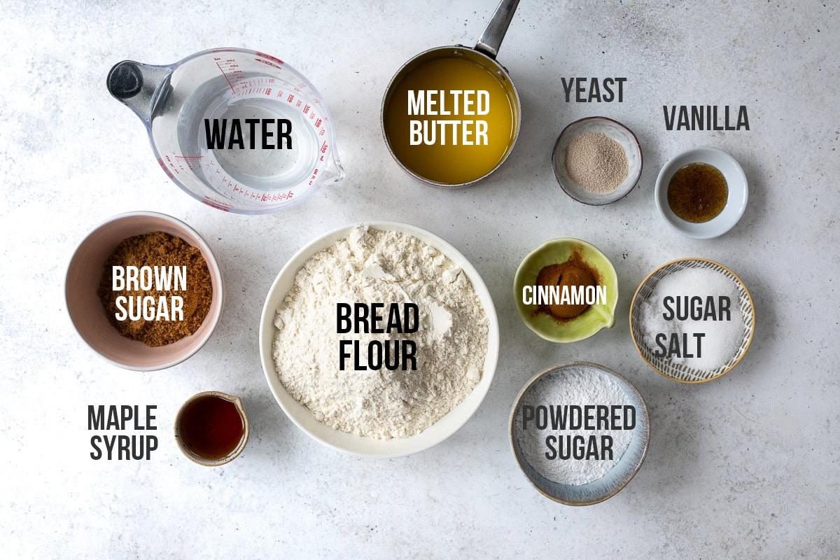 Cinnamon roll focaccia bread ingredients