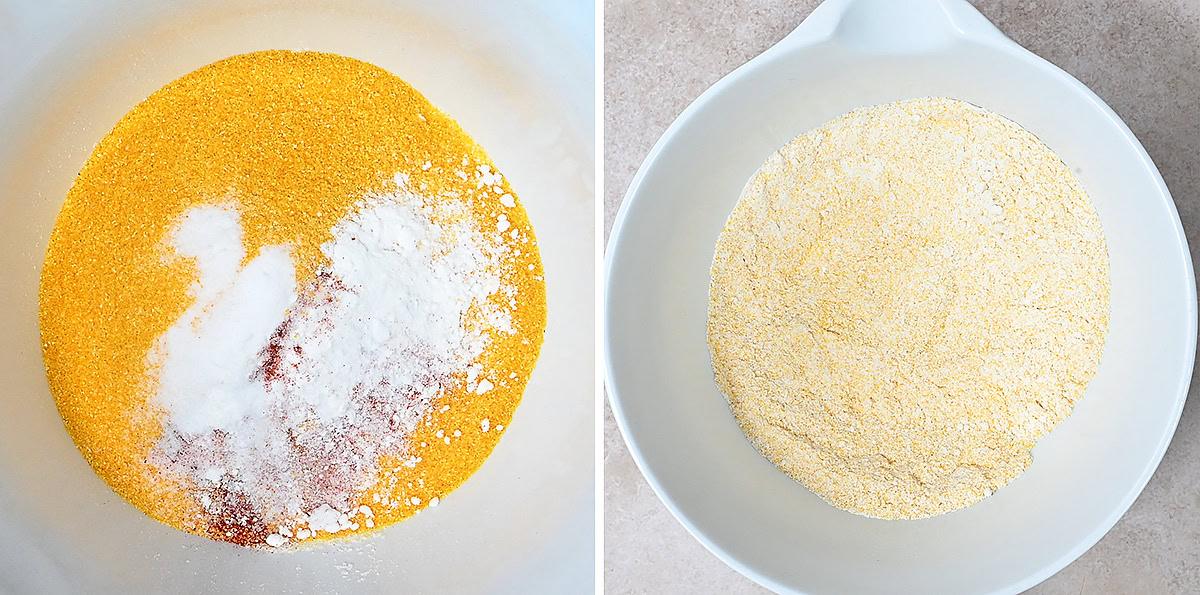 dry ingredients for cornbread