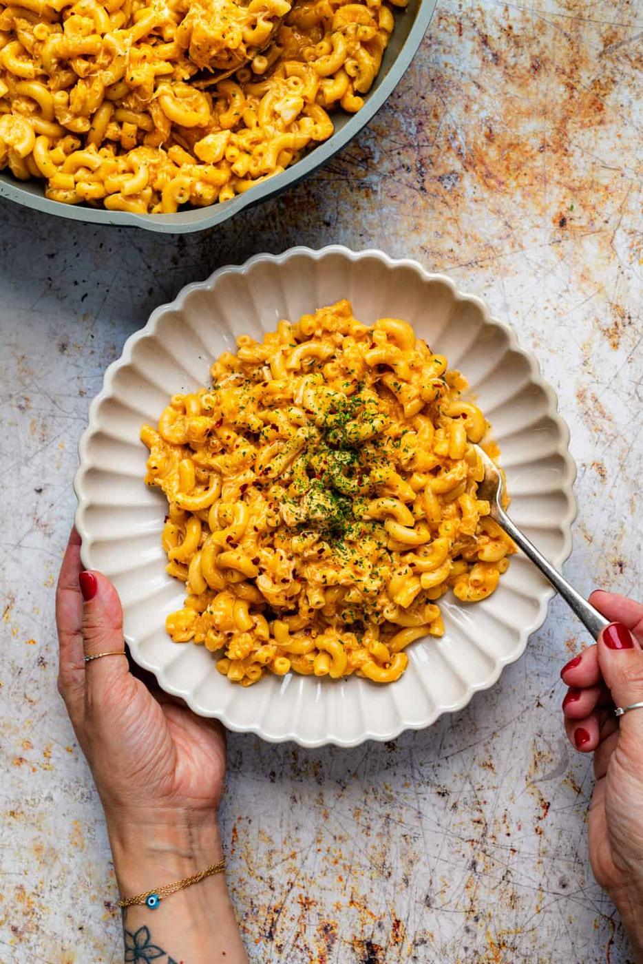 Bowl of macaroni and cheese