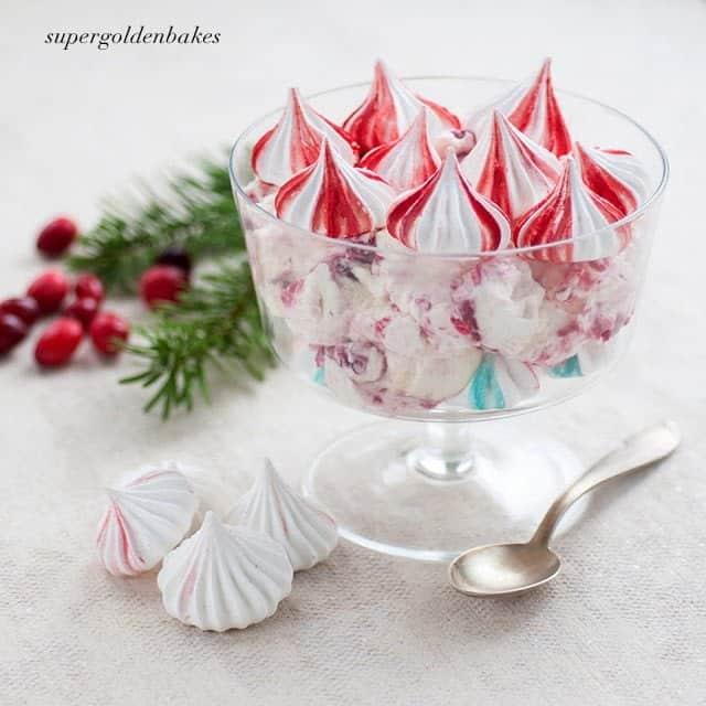 Christmas Eton Mess with cranberries and yoghurt
