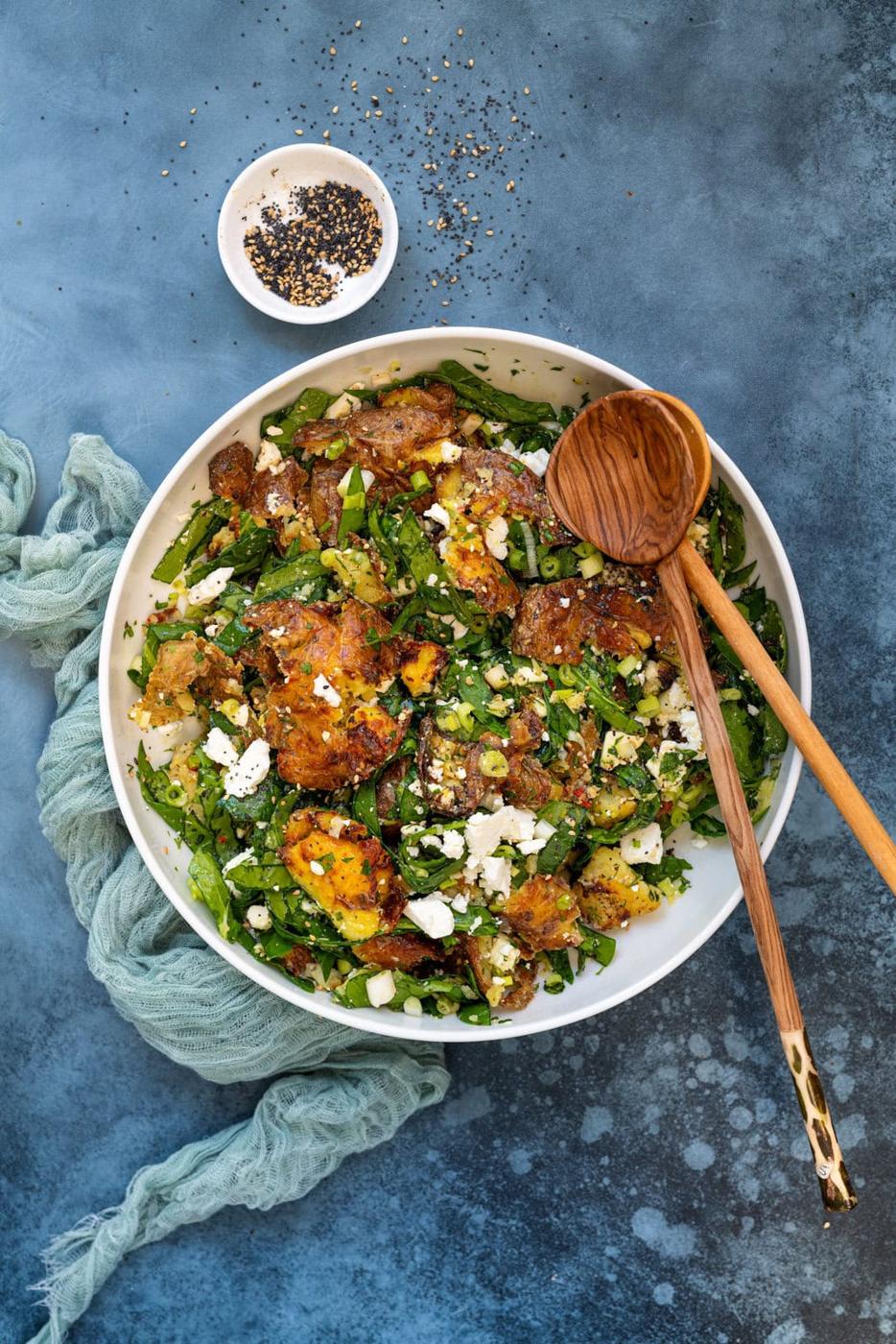 Crispy Smashed Potato Salad