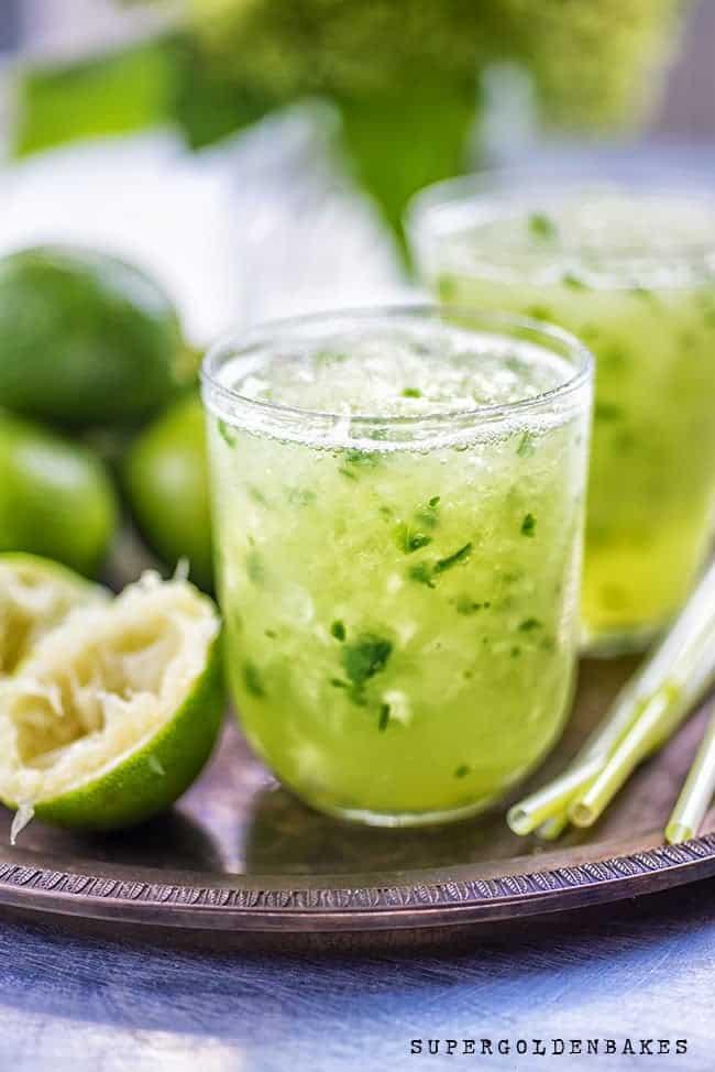 Cucumber Lemongrass Caipirinha