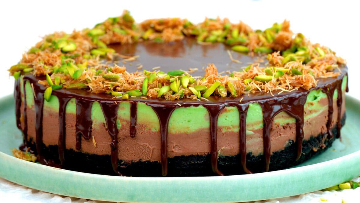 Dubai Chocolate Cheesecake
