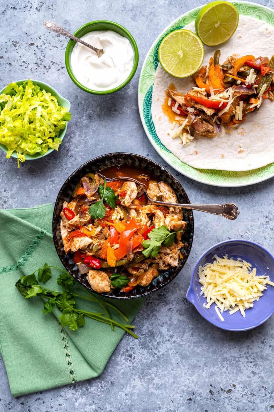 Slow Cooker Chicken Fajitas | Video Tutorial