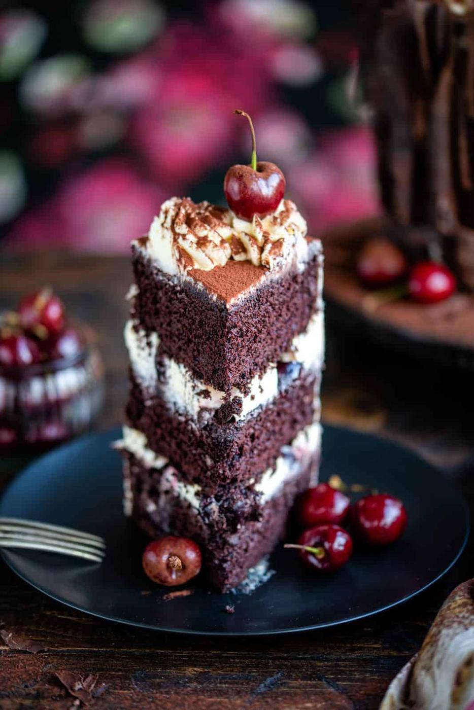 Slice of Black Forest Cake