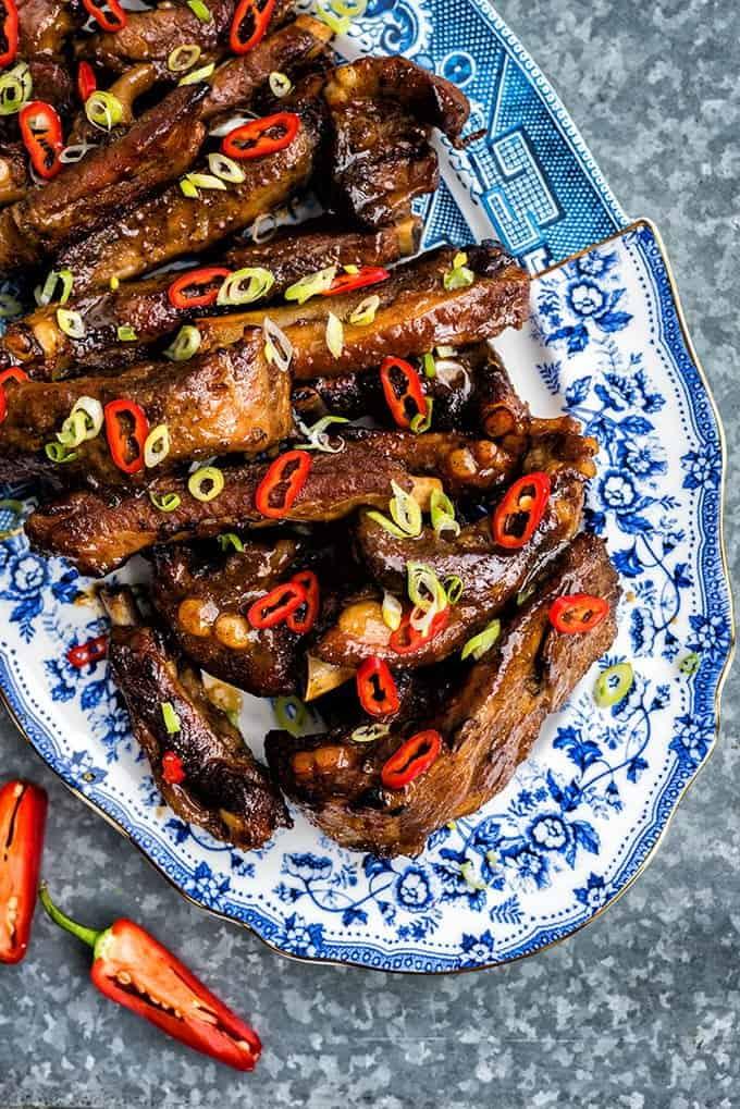 Slow Cooker Ribs with Teriyaki Sauce