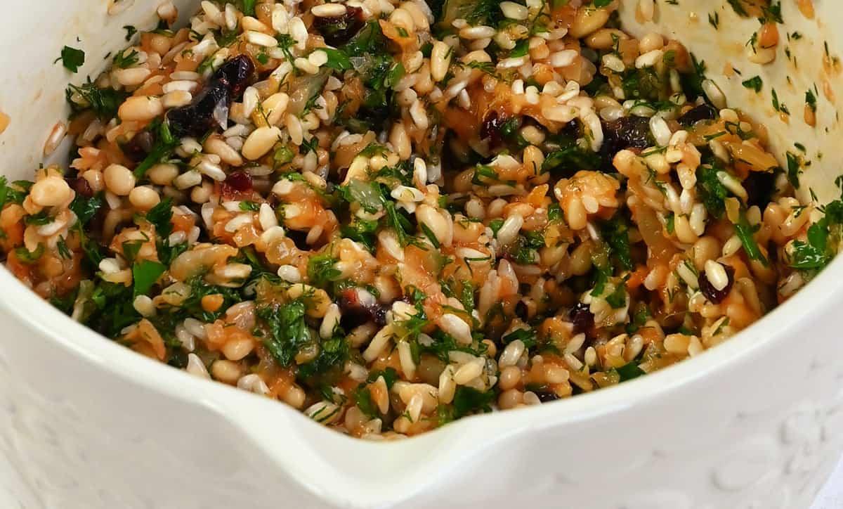 Filling for Greek yemista