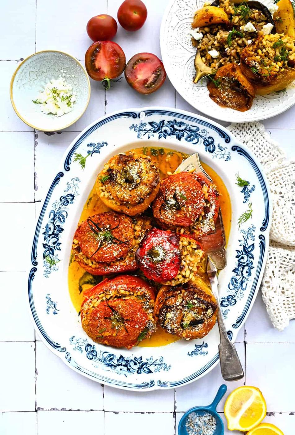 Gemista – Greek Stuffed Tomatoes and Peppers
