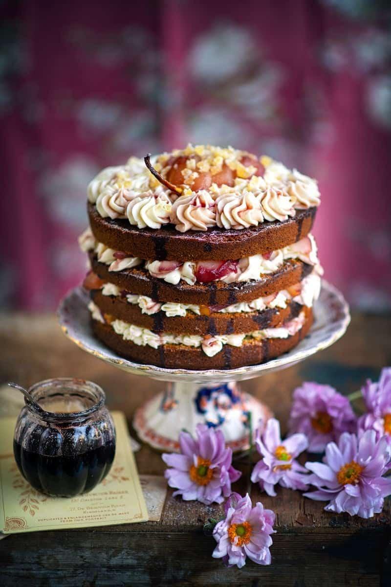 Pear Cake with Cream Cheese Frosting